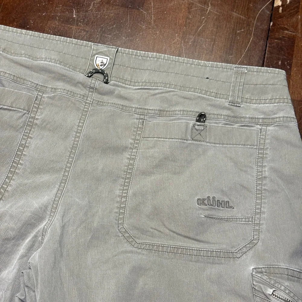 KUHL Cargo Shorts Mens 40 Green Vintage Patina Dye Utility Hiking 12